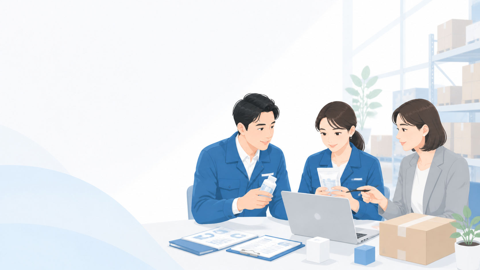 卸売業の業務イラスト