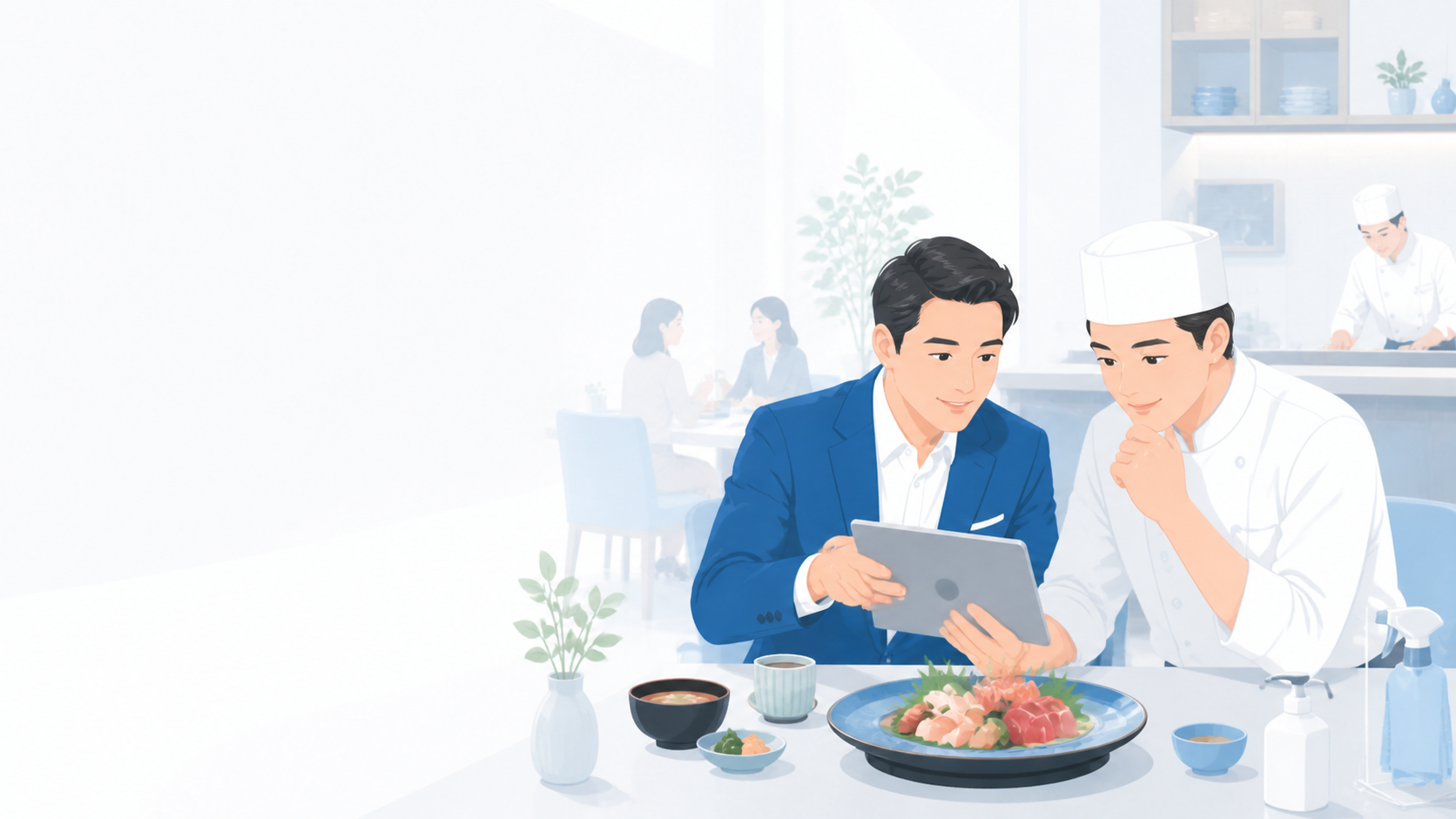 飲食業の業務イラスト