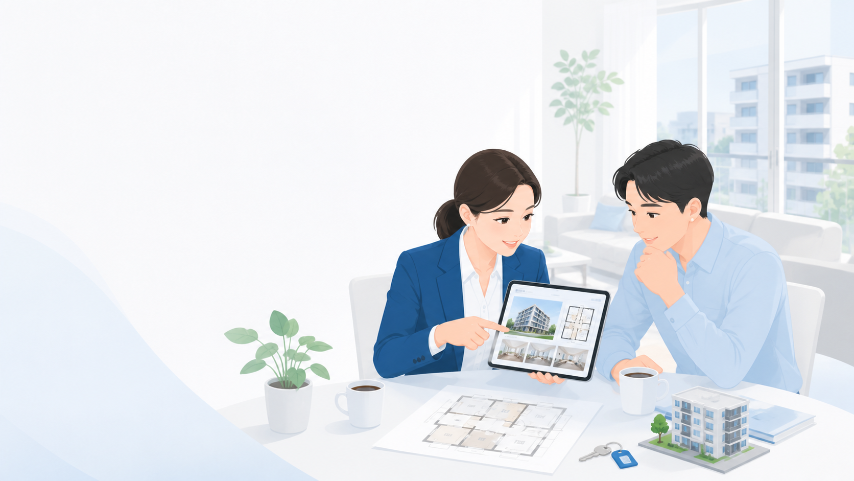 不動産業の業務イラスト