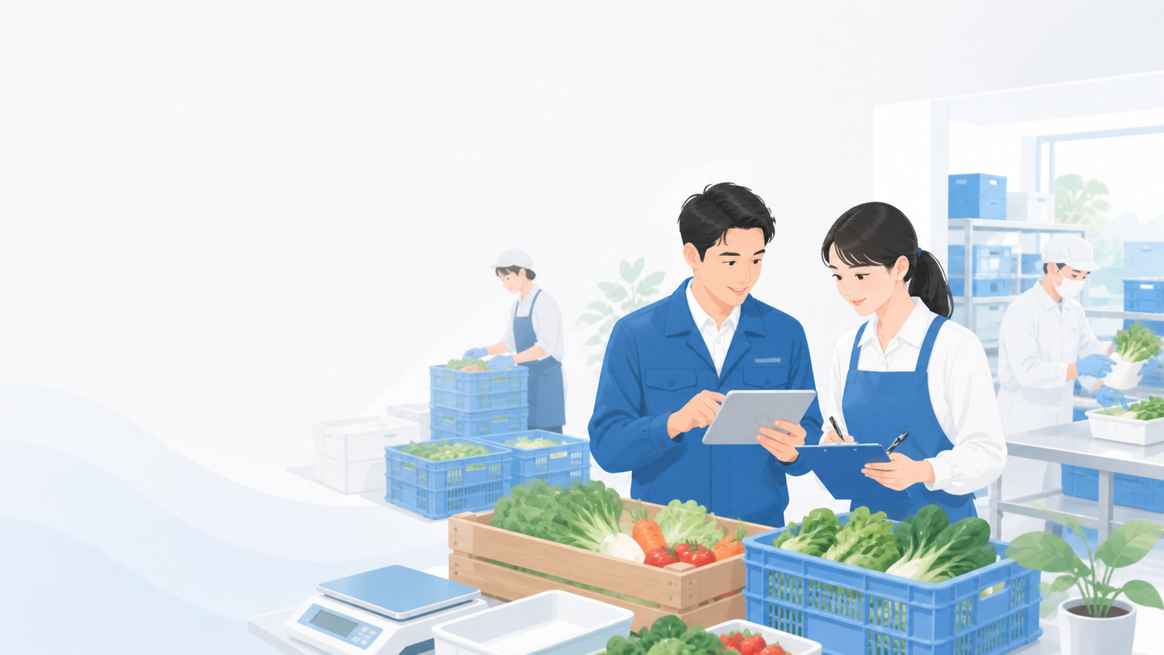 農業・食品生産業の業務イラスト